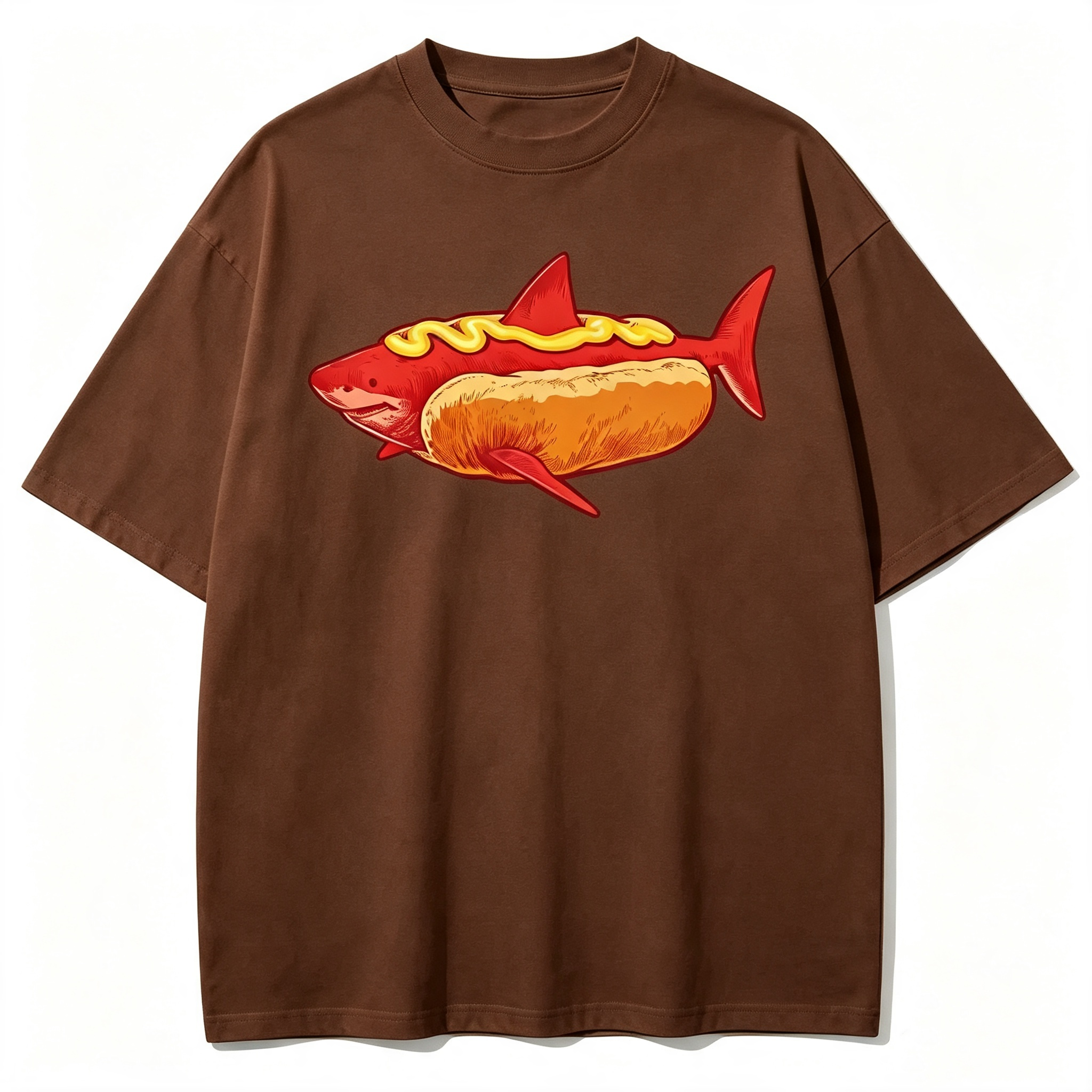 Shark Hotdog Funny Food Meme T-Shirt