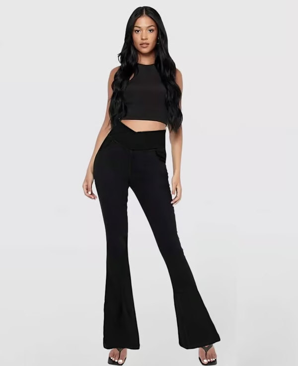 SALE 49% OFF🔥High Waisted Crossover Pocket Stretchy Knit Casual Flare Jeans
