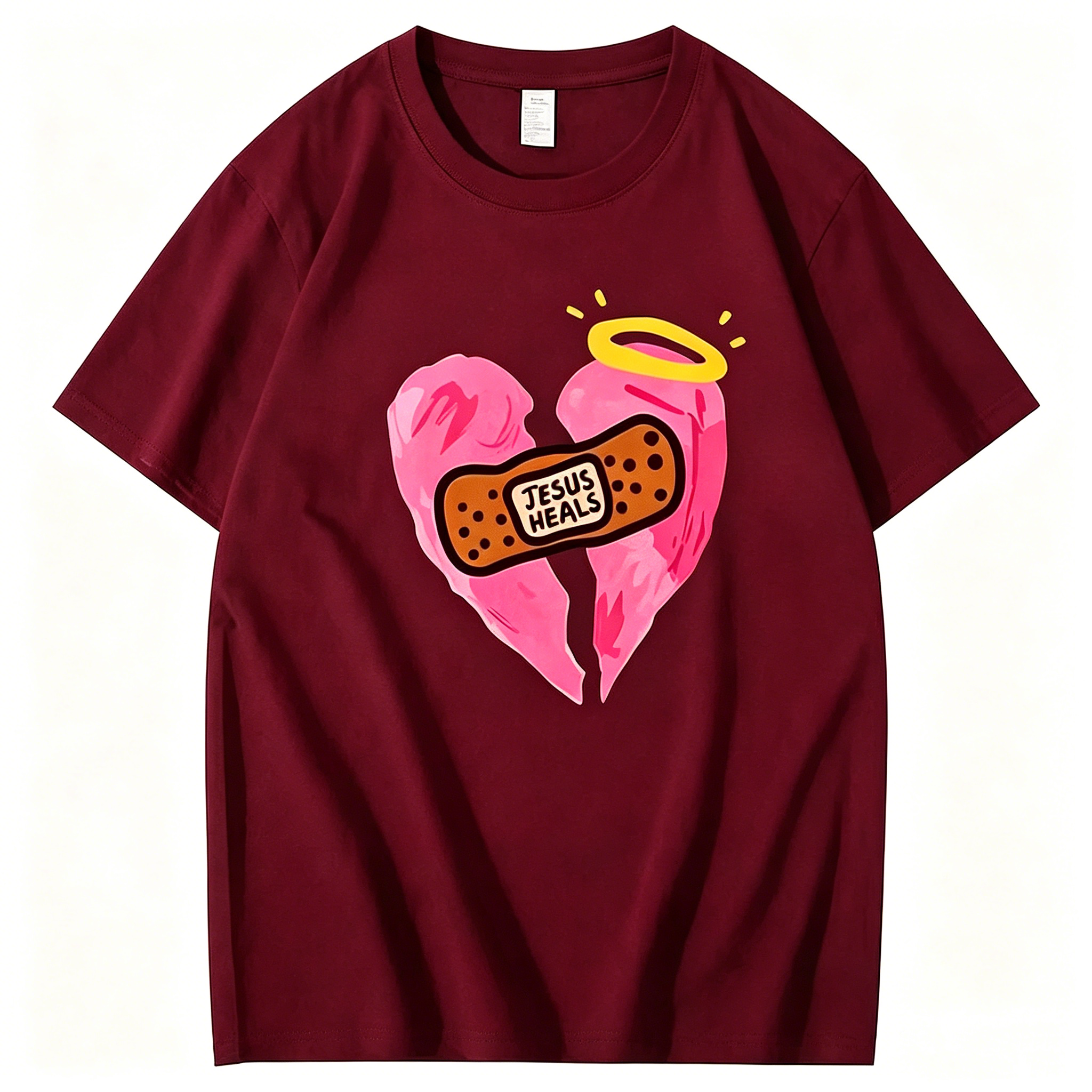 "Jesus Heals Christian Cotton Summer" T-Shirt