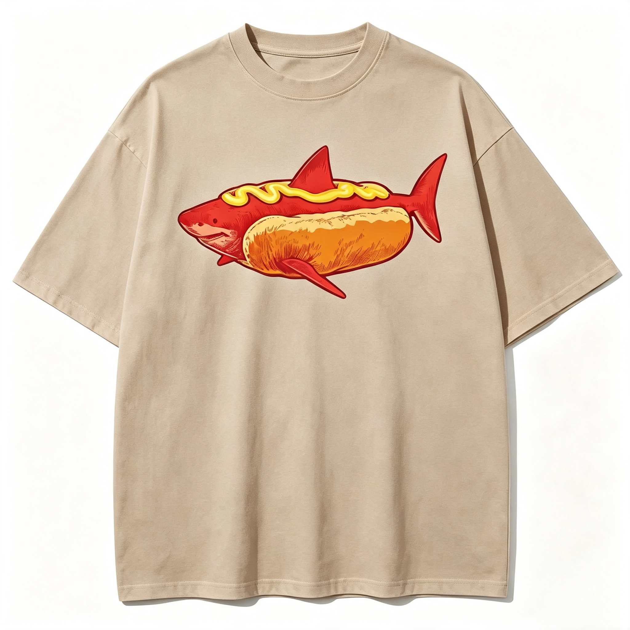 Shark Hotdog Funny Food Meme T-Shirt