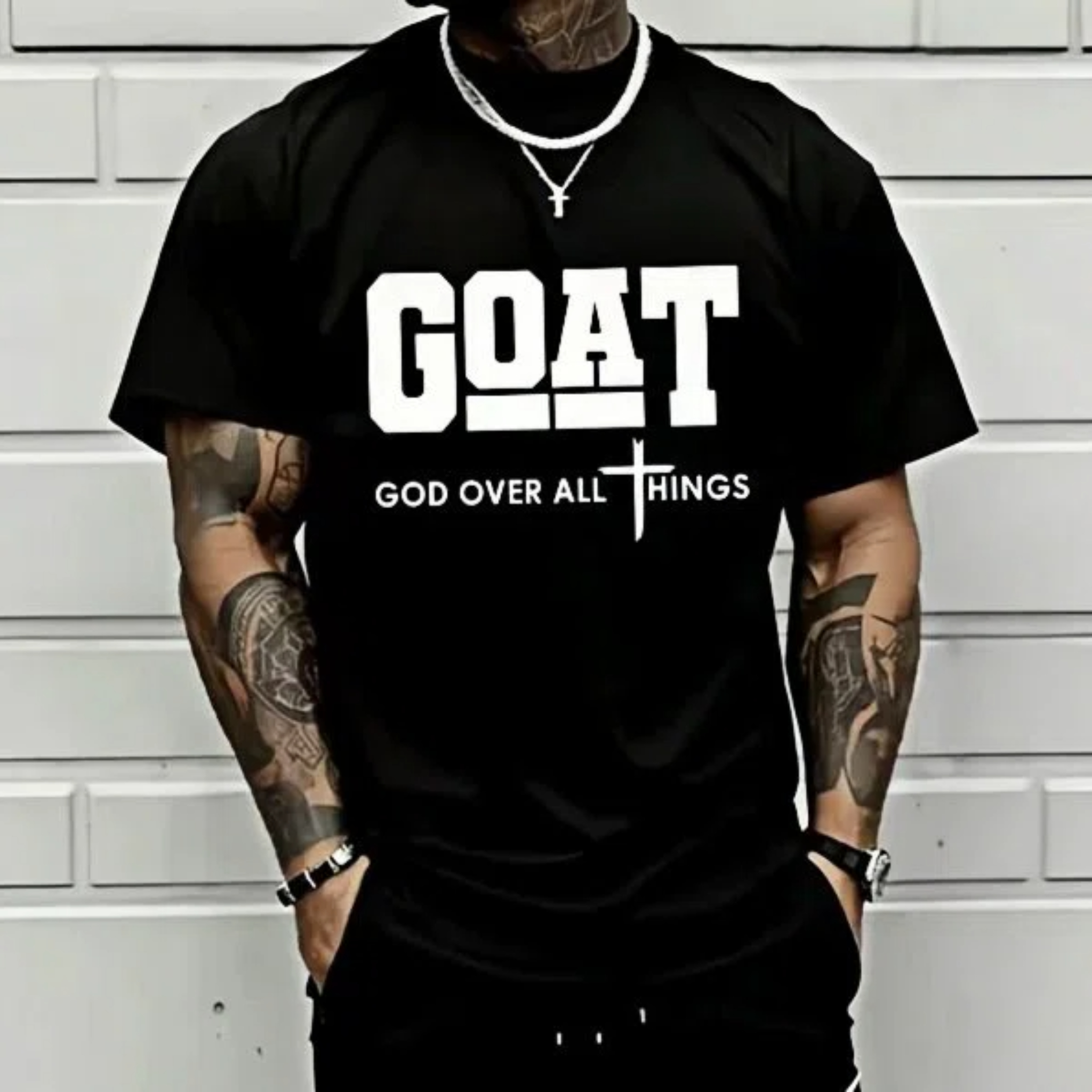 God Over All Things GOAT T-Shirt