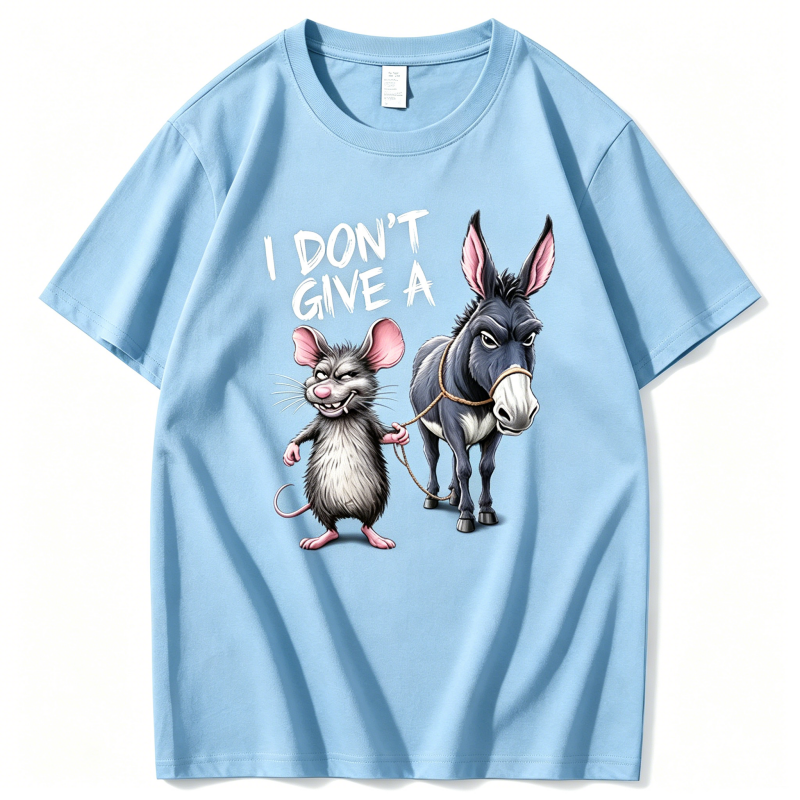 "I Don't Give A Rats Ass Mouse & Donkey" T-Shirt