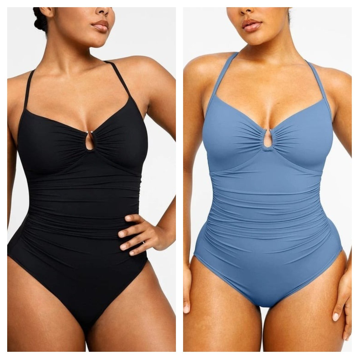 🔥LAST DAY 45% OFF - 💕2025 HOT SALE Smart Sculpt U-Ring Cut Out Shaping Swimsuit 🩱