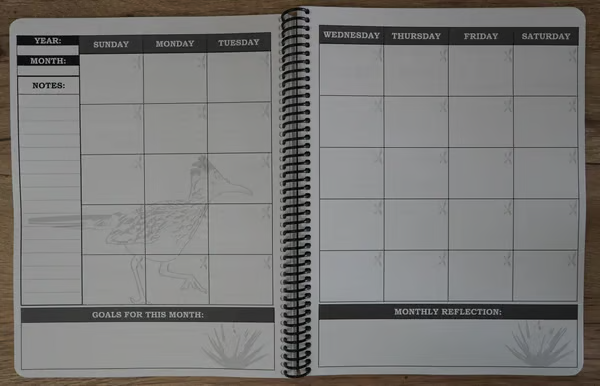 🔥🖤📚Themed Yearly Planner(✨Hardcover Book)