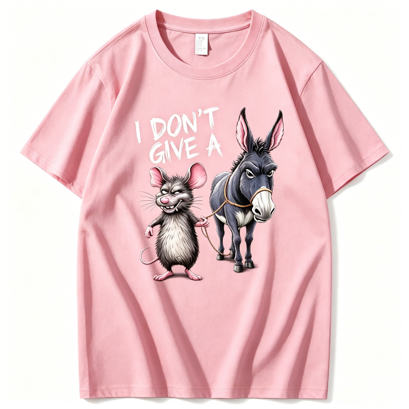 "I Don't Give A Rats Ass Mouse & Donkey" T-Shirt