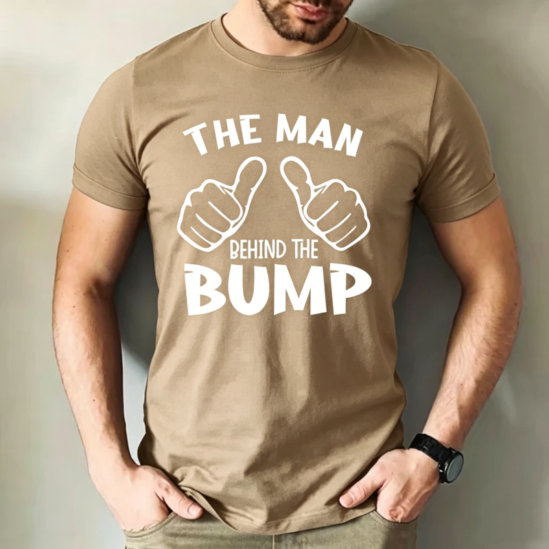 "The Man Behind The Bump" T-Shirt