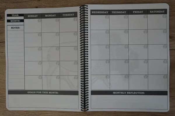 🔥🖤📚Themed Yearly Planner(✨Hardcover Book)