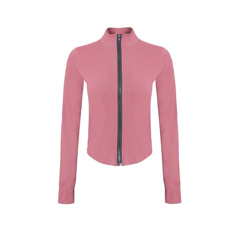Women's Full Zip Lightweight Workout Jacket with Thumb Holes