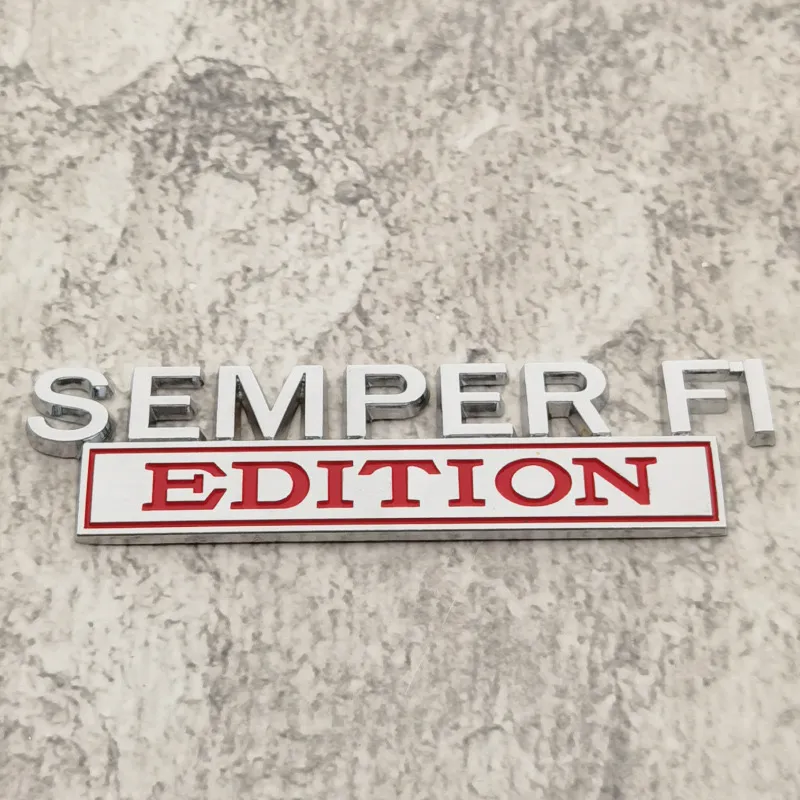 SEMPER FI EDITION Car Emblem Metal Badge