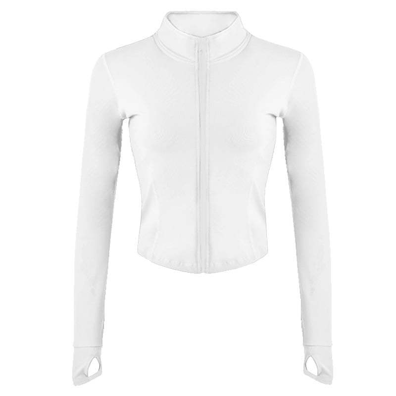 Women's Full Zip Lightweight Workout Jacket with Thumb Holes