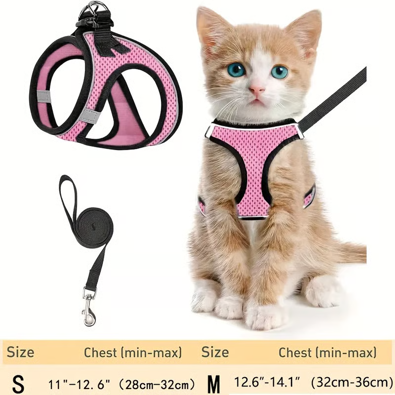 🔥Hot Sale 49% off🌟 Adjustable Escape Proof Cat Harness & Leash
