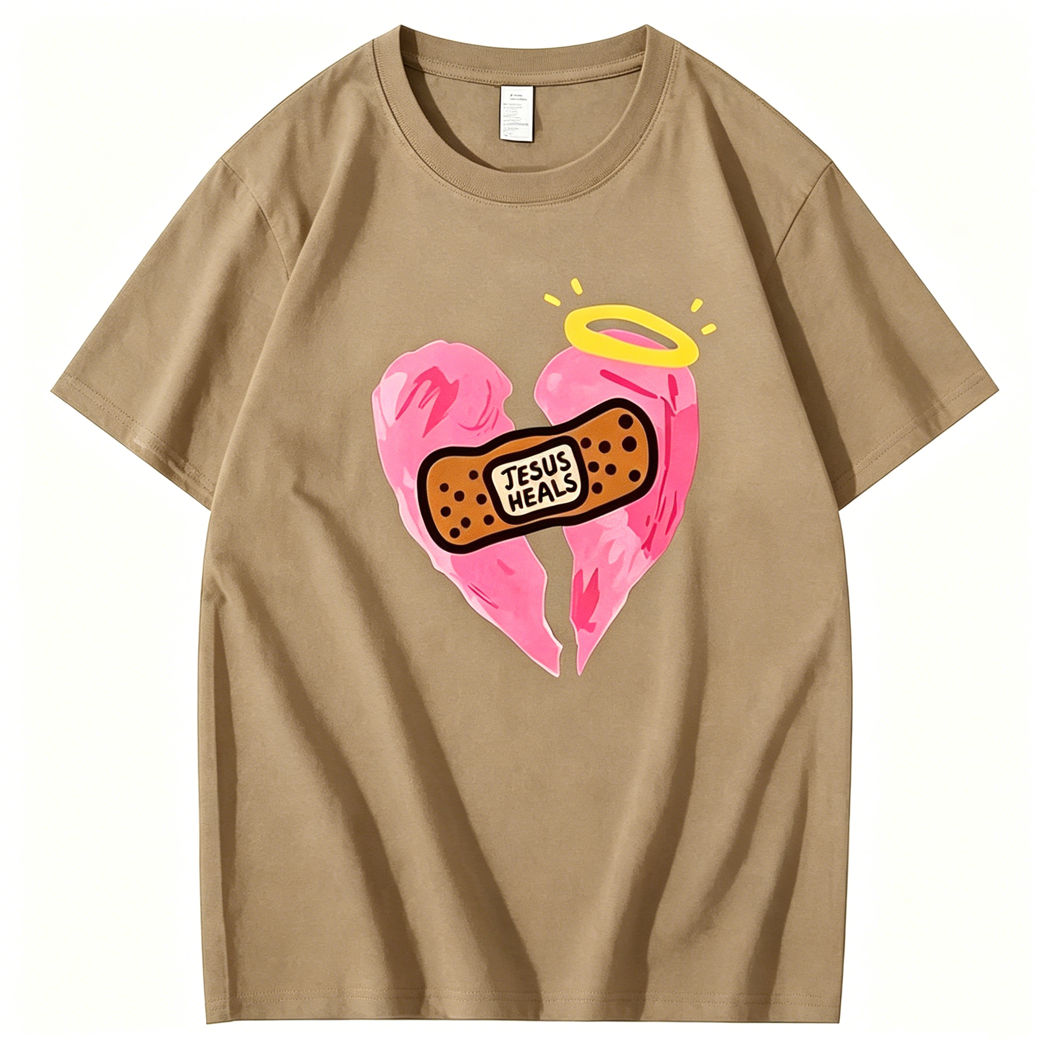 "Jesus Heals Christian Cotton Summer" T-Shirt