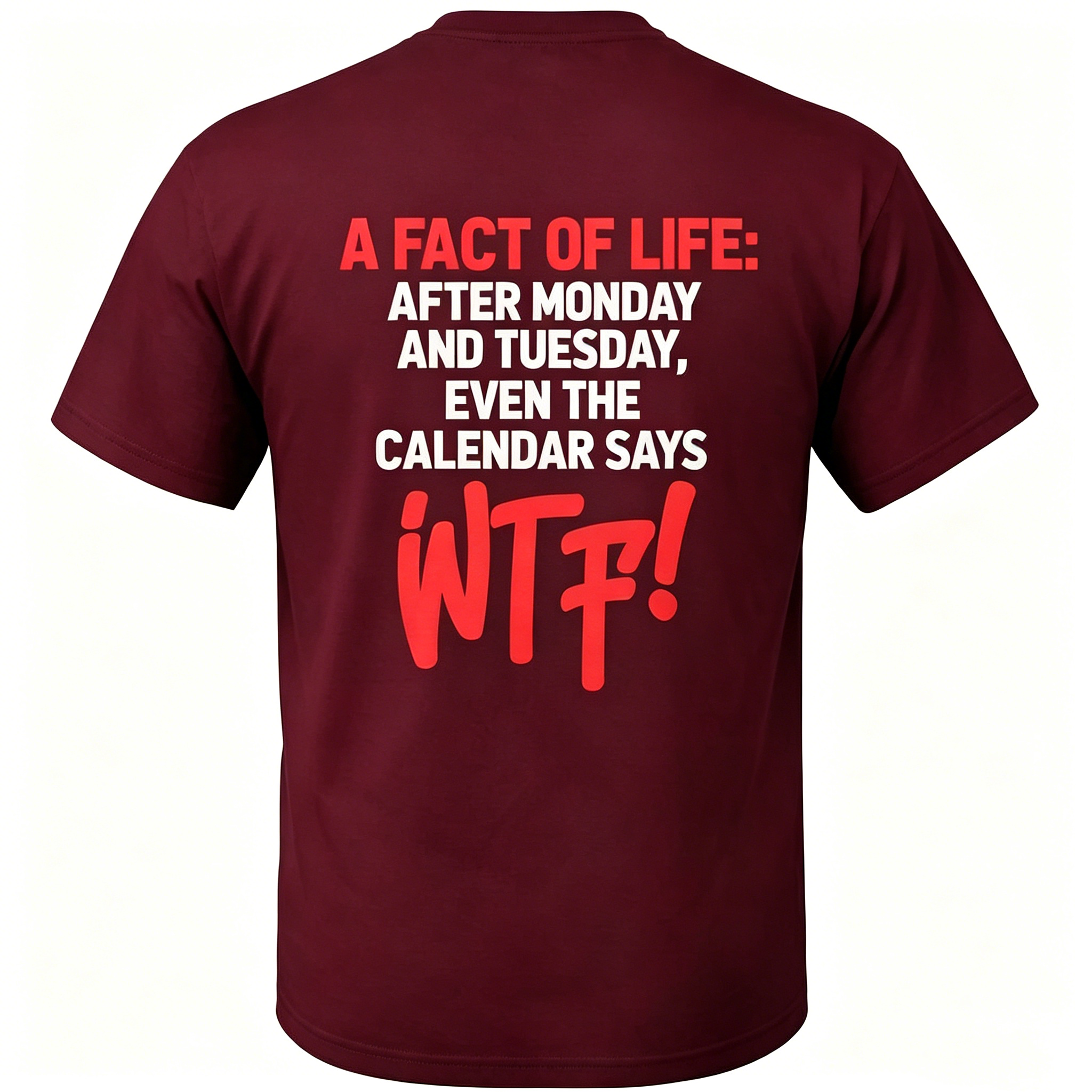 "After Monday And Tuesday Even The Calendar Says" T-Shirt
