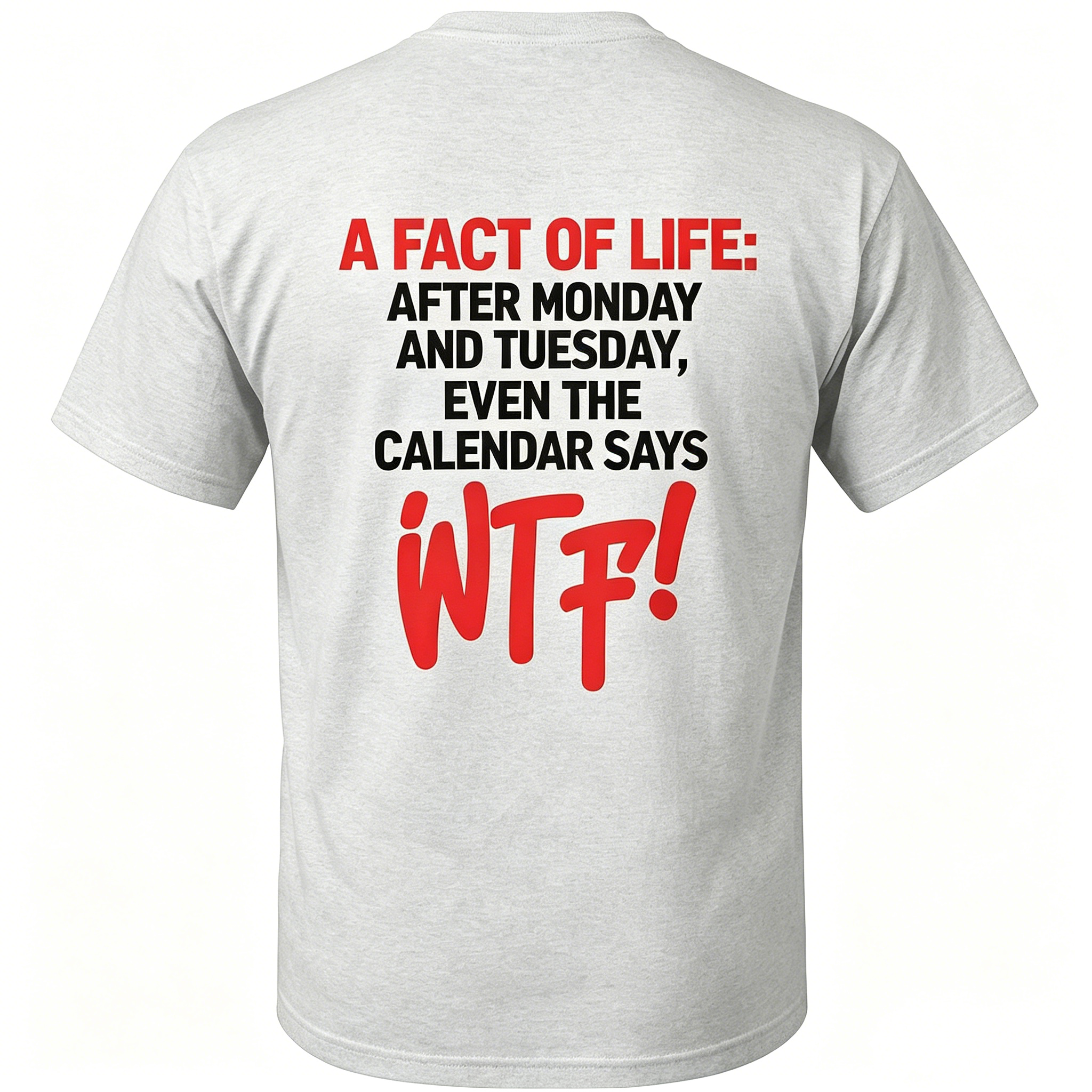 "After Monday And Tuesday Even The Calendar Says" T-Shirt