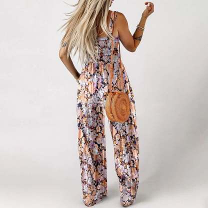 🔥Last Day 49% OFF -✨ 2025 NEW Women’s Casual Print Sleeveless Overalls Jumpsuits💕