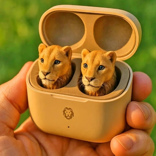 Cute Animal Shaped Bluetooth Earbuds-3D Stereo Animal Design | Wireless Earphones with Cartoon Charging Case