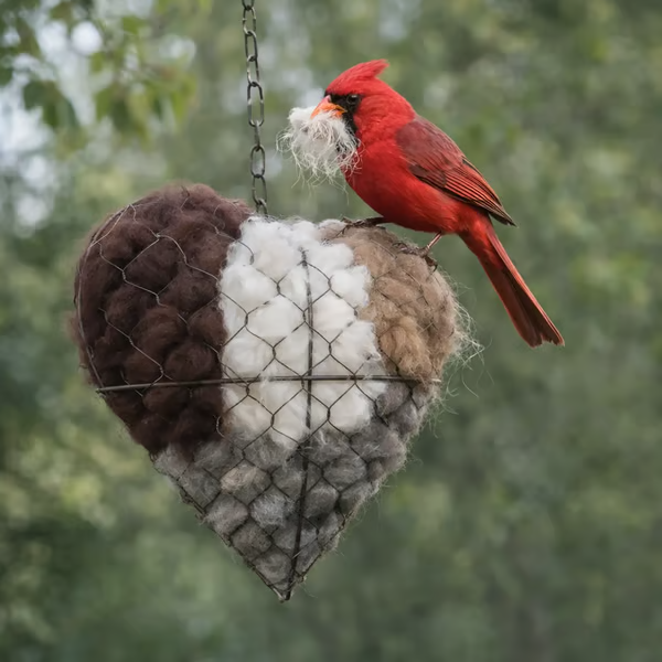🔥LAST DAY 50% OFF - 🕊️ Handmade Alpaca Fiber Bird Nesting Heart