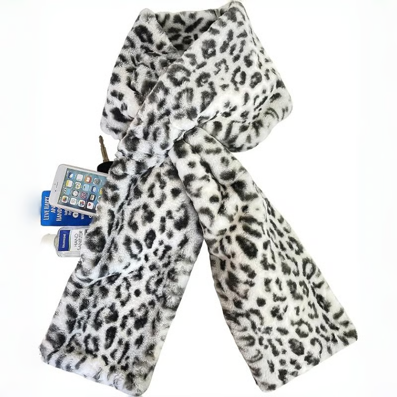 ⚡25K+ SOLD!🔥Ultra-Soft Faux Fur Pull-Through Scarf with Secret Zipper Pocket