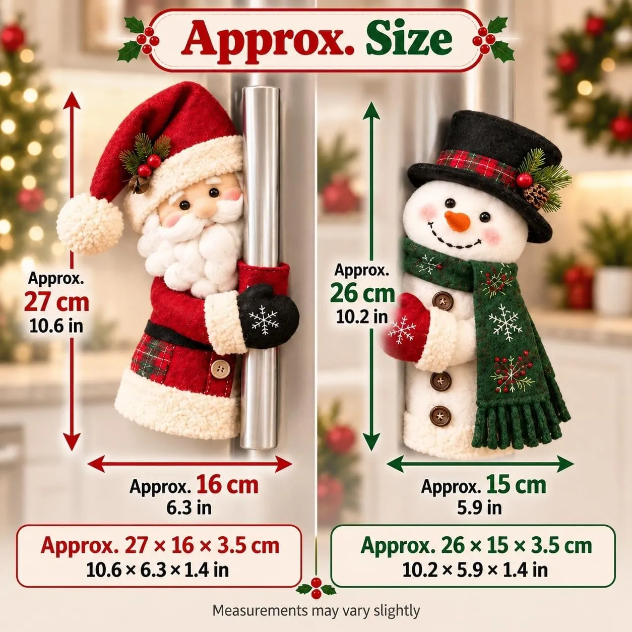 🎅☃️ Santa & Snowman Handle Huggers &ndash; Christmas Kitchen Decor feature view