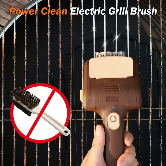 Stainless Steel Grill Brush with LED Light – Bristle-Free BBQ Cleaner 🔥