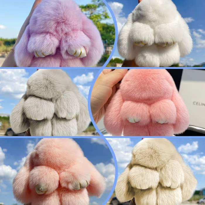 🏆NEW YEAR SALE 49% OFF🐰 Handmade Soft Bunny PomPom Charms