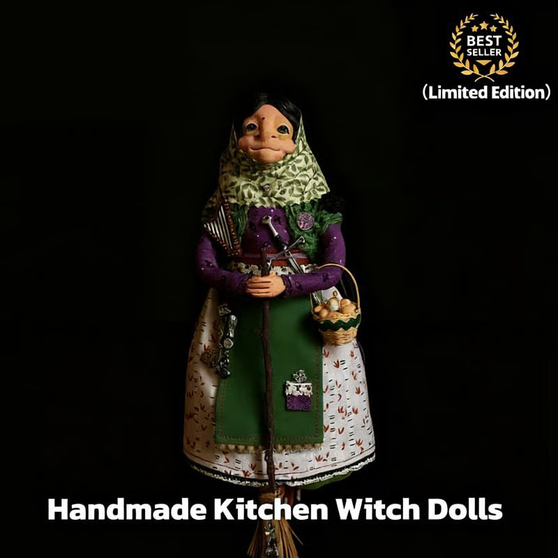 ✨Limited Edition – Only 1000 Handmade Kitchen Witch Dolls Left! 🧙
