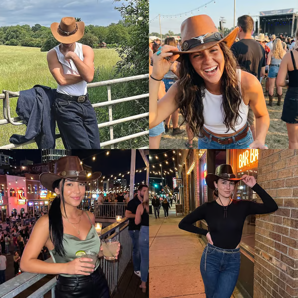 🔥Daisy’s Premium Handcrafted Leather Cattleman Hat – Authentic Western Outback Style 🤠🌵