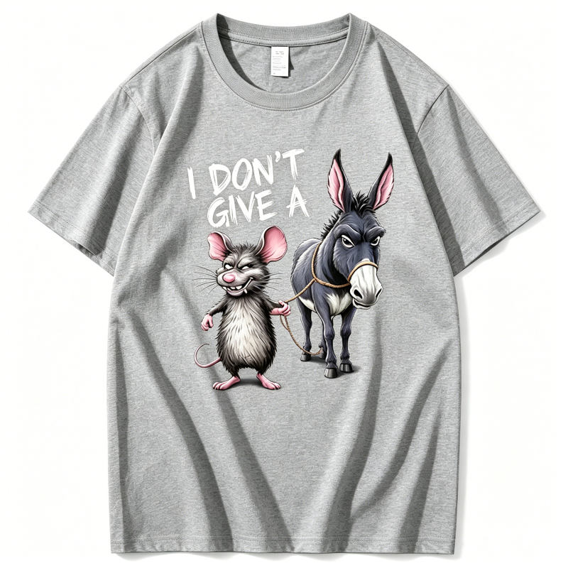 "I Don't Give A Rats Ass Mouse & Donkey" T-Shirt