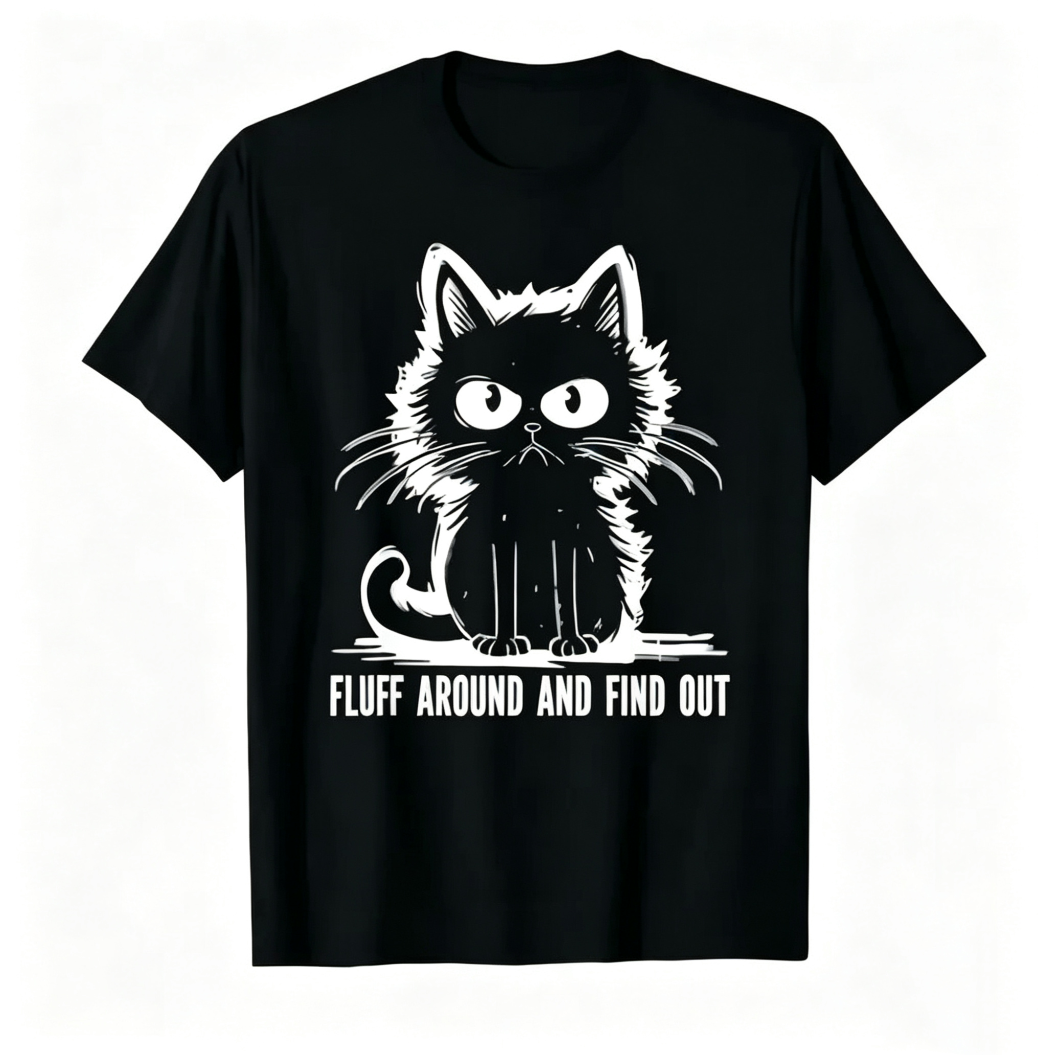 "Fluff Around And Find Out" Funny Cat T-Shirt