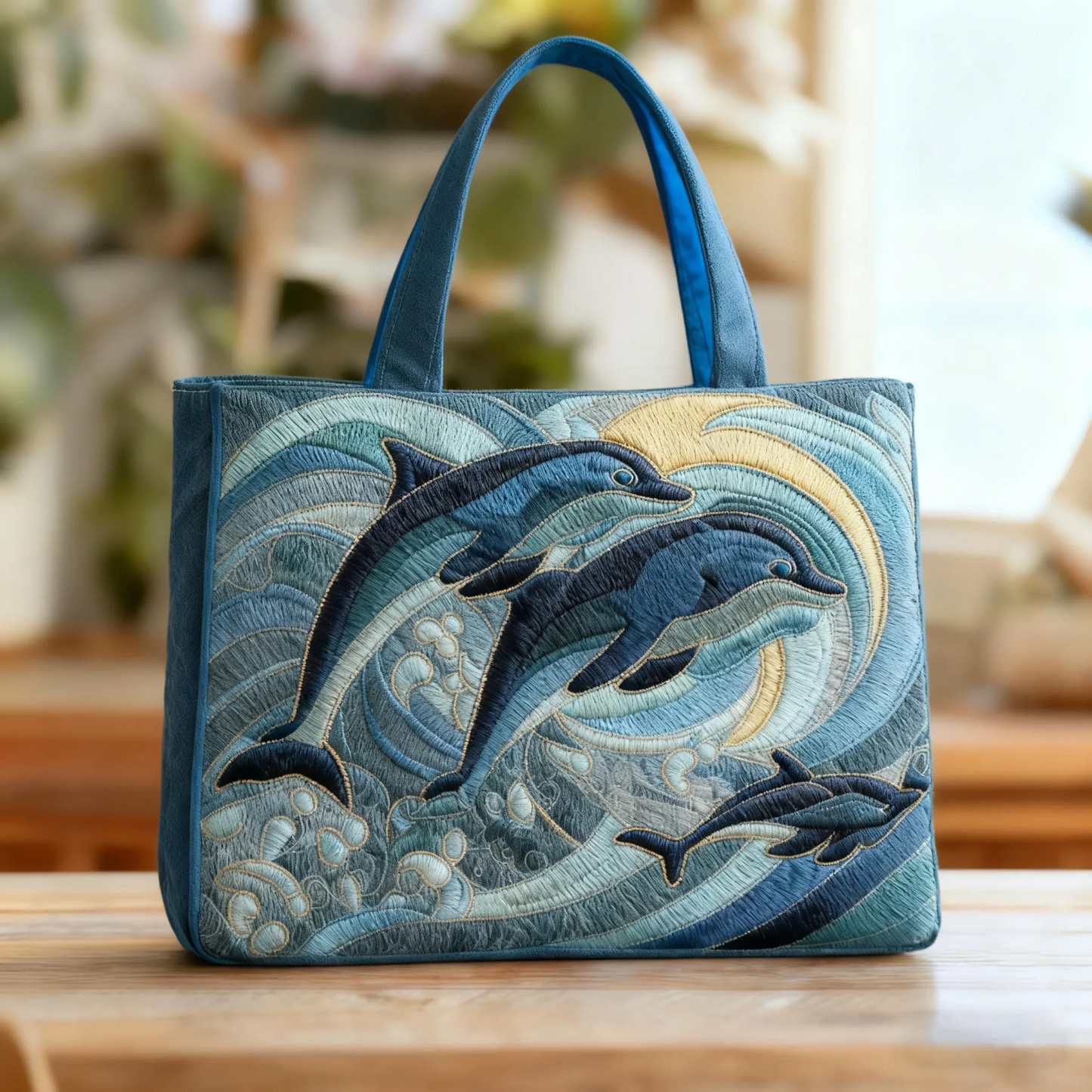 Fashion Ocean Dolphin Quilted Handbag