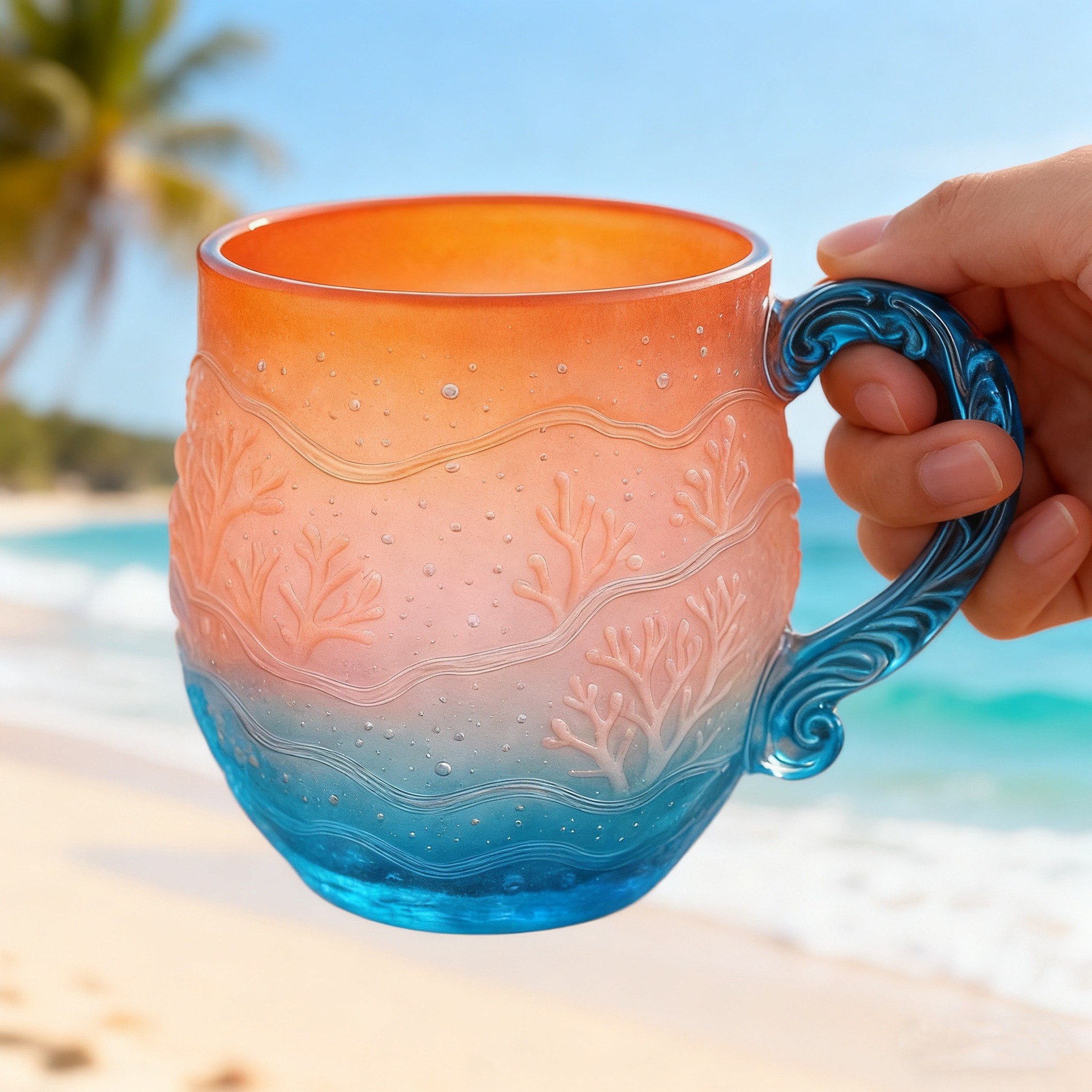 🌊 Sea Glass Wave Mug