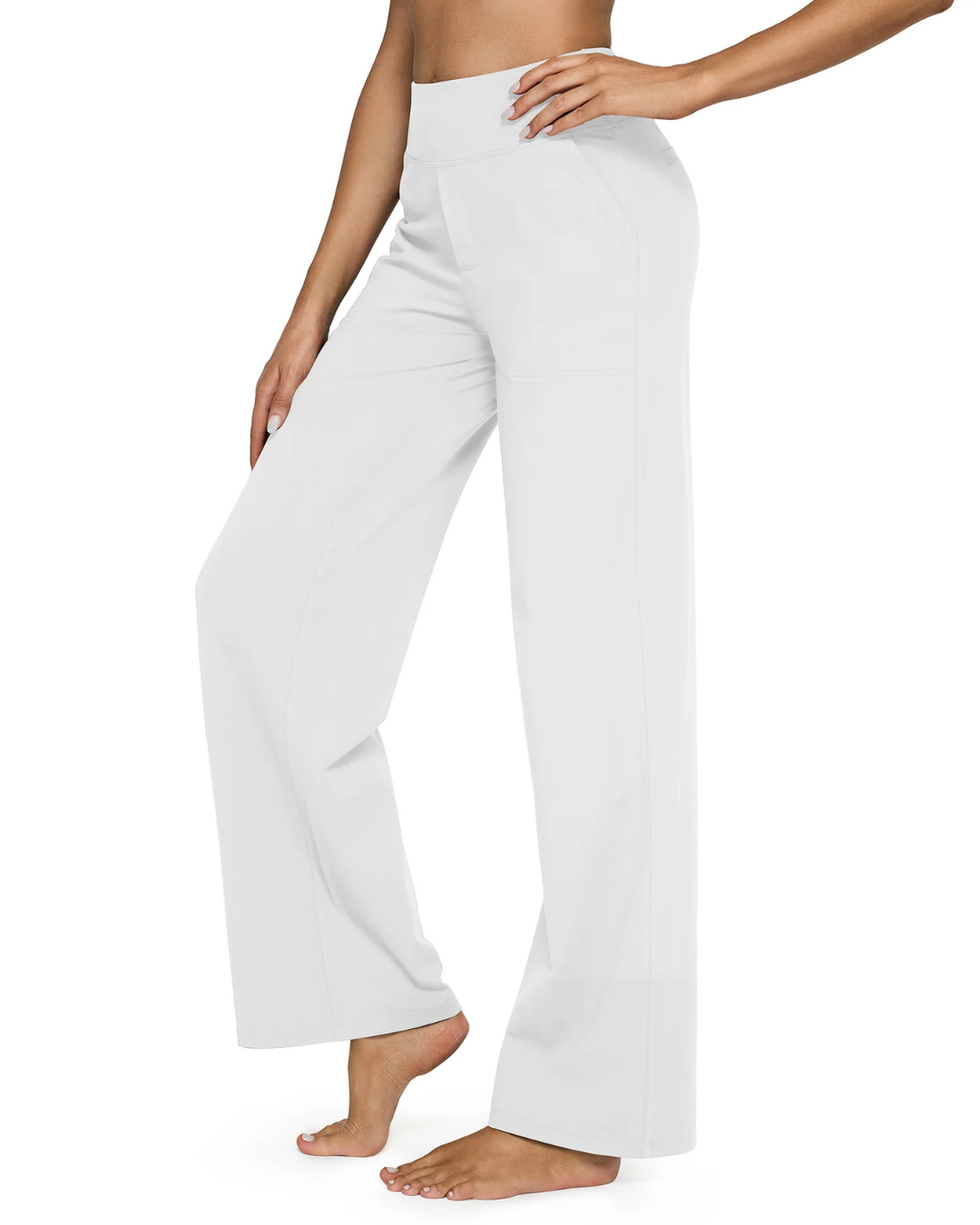 High-Waist Business Casual Pants Yoga Pants Women Wide Leg Pants with Pockets