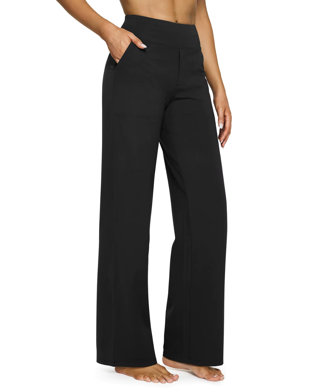 High-Waist Business Casual Pants Yoga Pants Women Wide Leg Pants with 