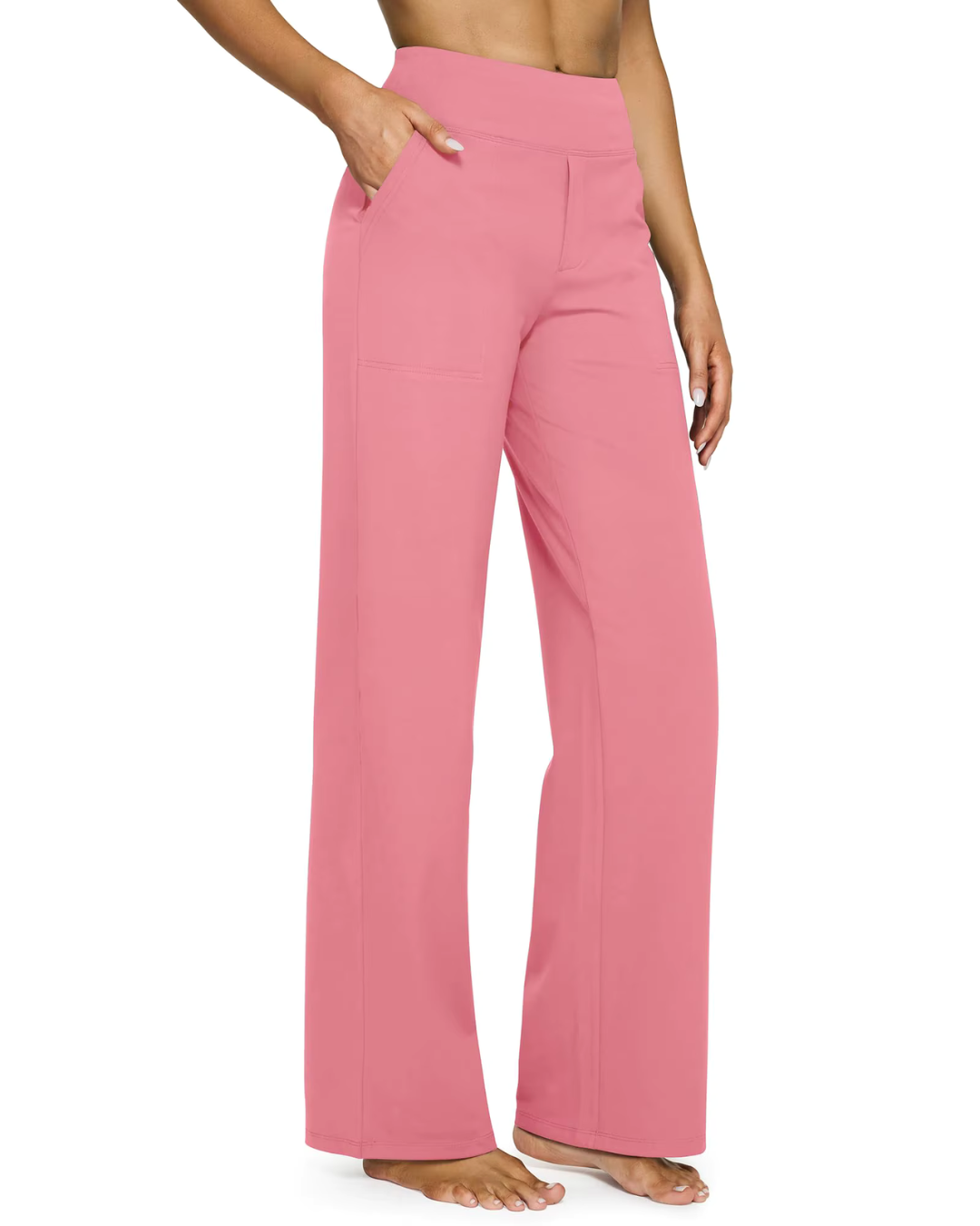 High-Waist Business Casual Pants Yoga Pants Women Wide Leg Pants with Pockets