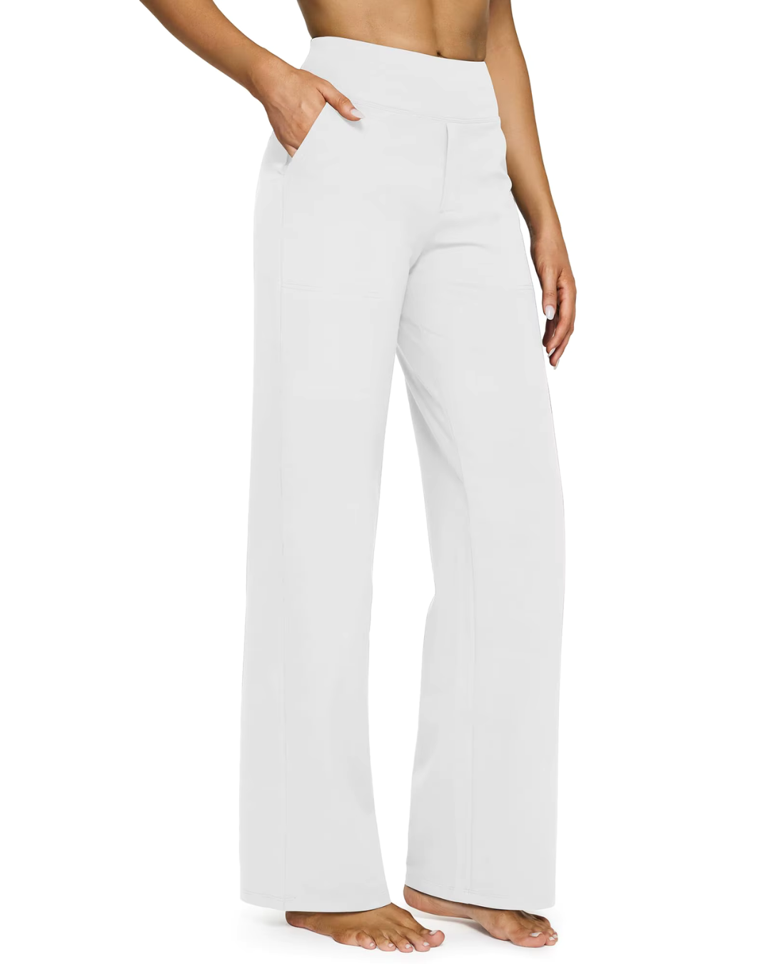 High-Waist Business Casual Pants Yoga Pants Women Wide Leg Pants with Pockets