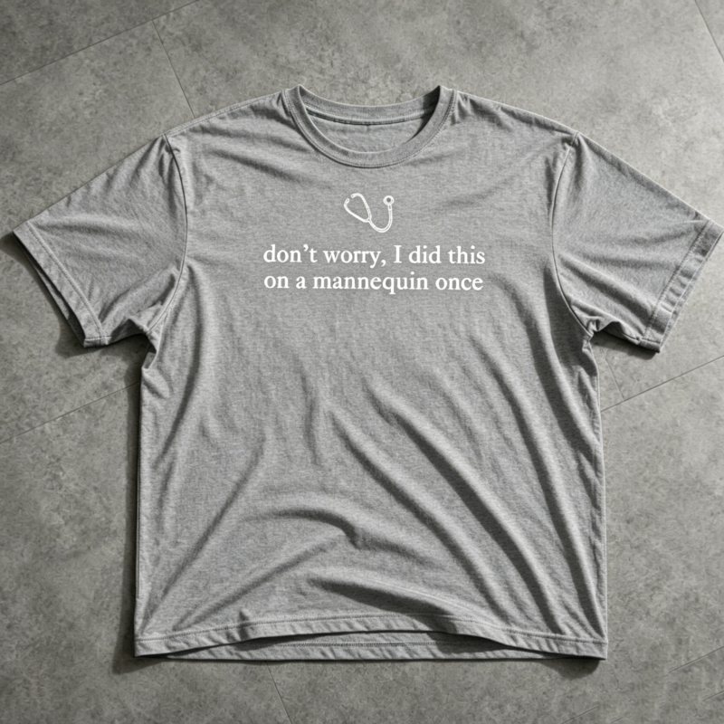 "Don't Worry I Did This on a Mannequin Once" T-Shirt