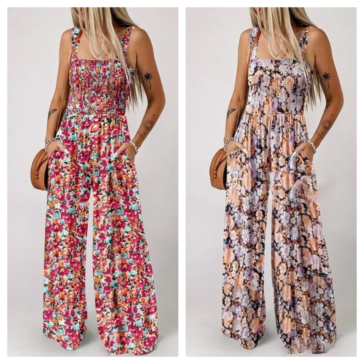 🔥Last Day 49% OFF -✨ 2025 NEW Women’s Casual Print Sleeveless Overalls Jumpsuits💕