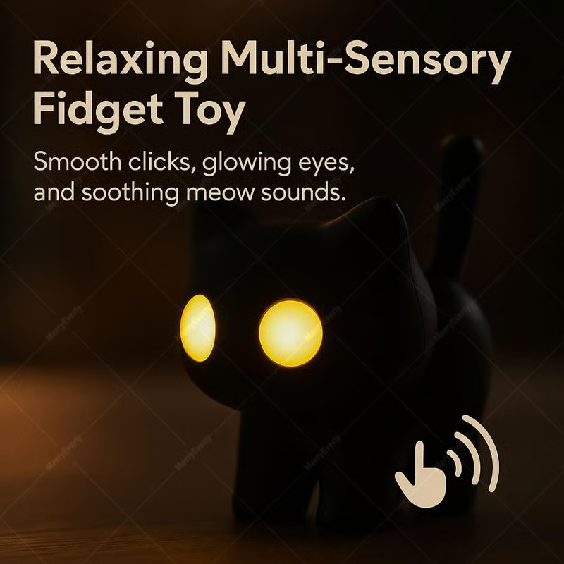 🔥New Year Sale 49% OFF🌙 Black Cat Night Light Keychain