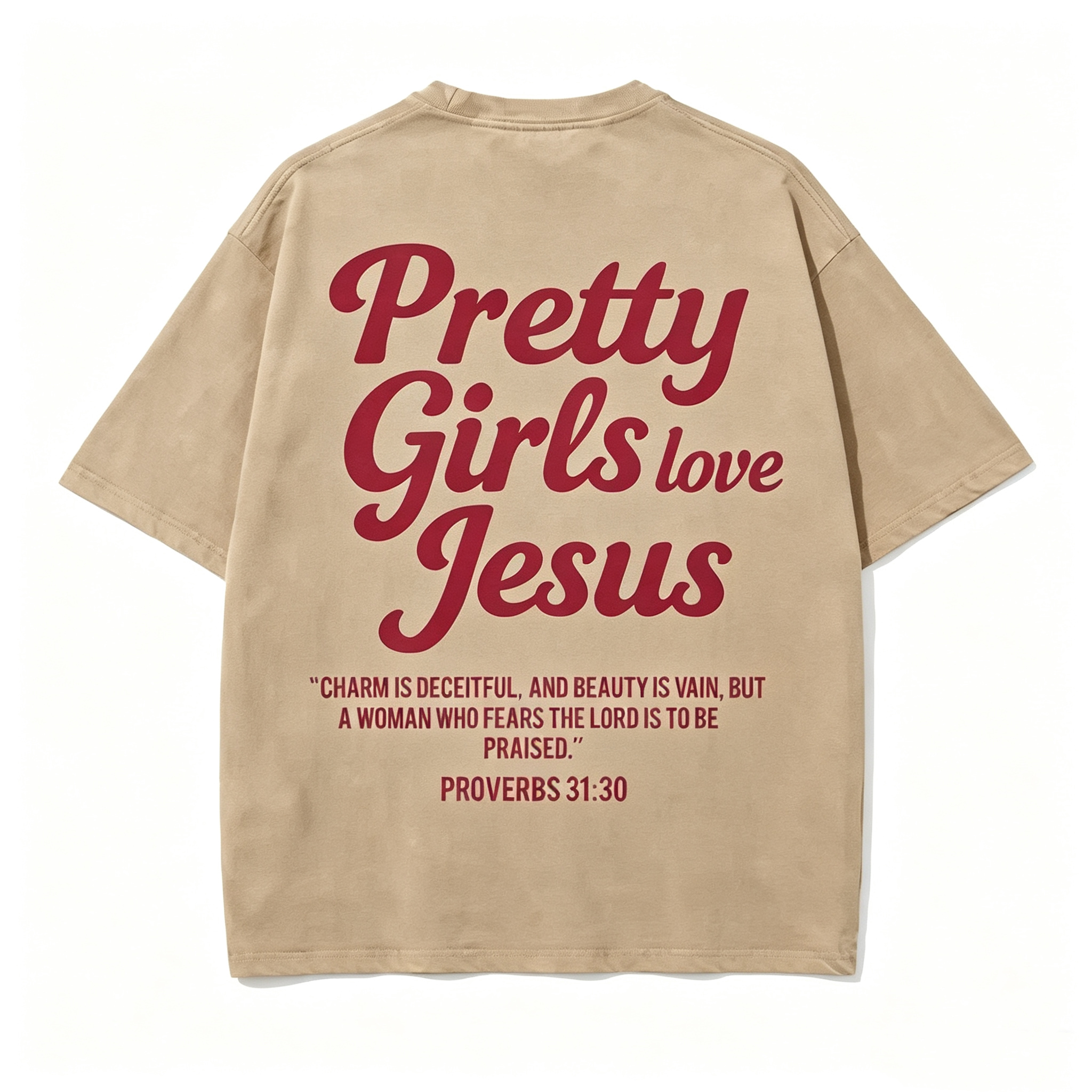 Pretty Girls Loves Jesus Vintage Graphic T-Shirt
