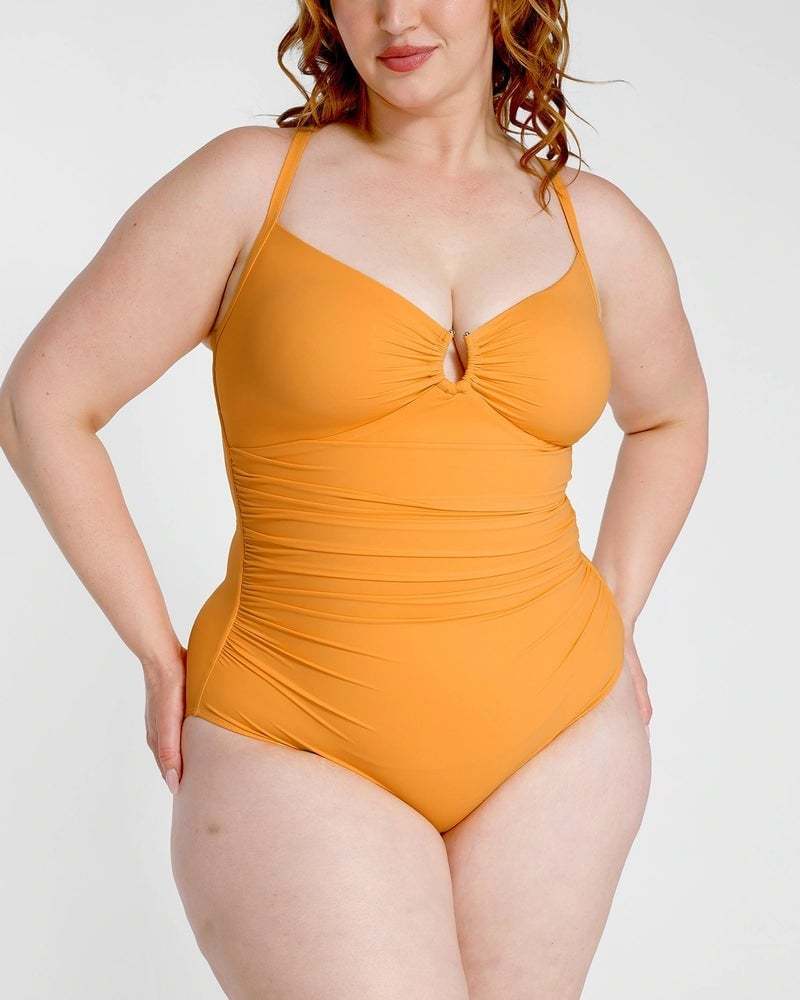 🔥LAST DAY 45% OFF - 💕2025 HOT SALE Smart Sculpt U-Ring Cut Out Shaping Swimsuit 🩱