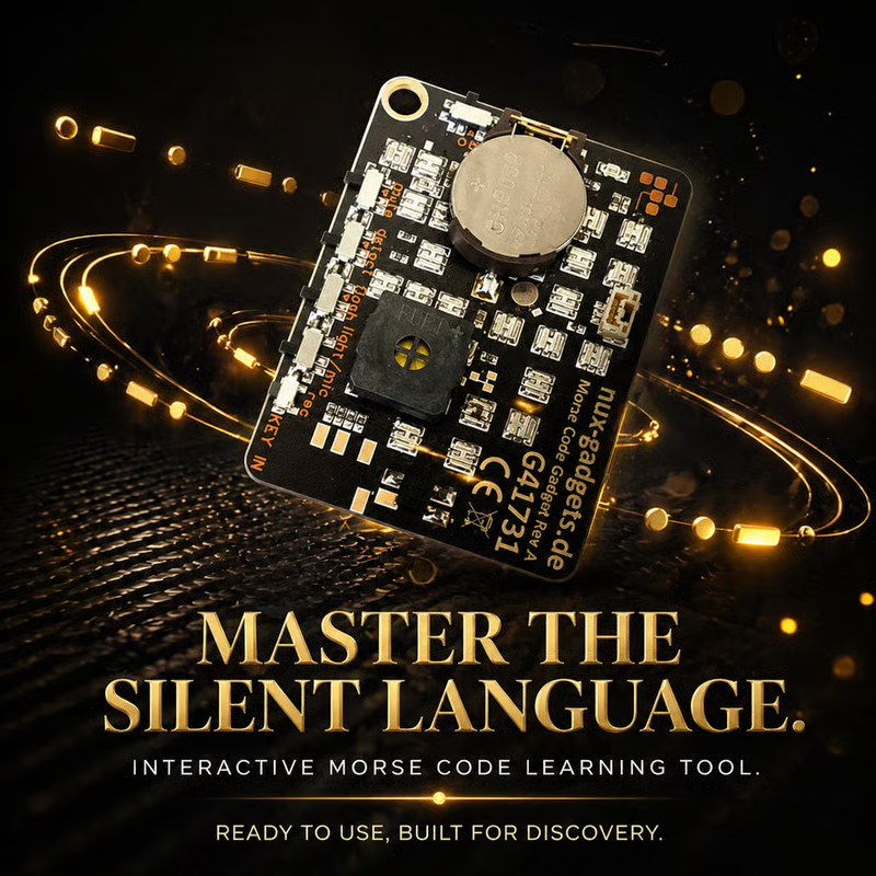 📟 Morse Code Trainer Card Pro (LED Edition)