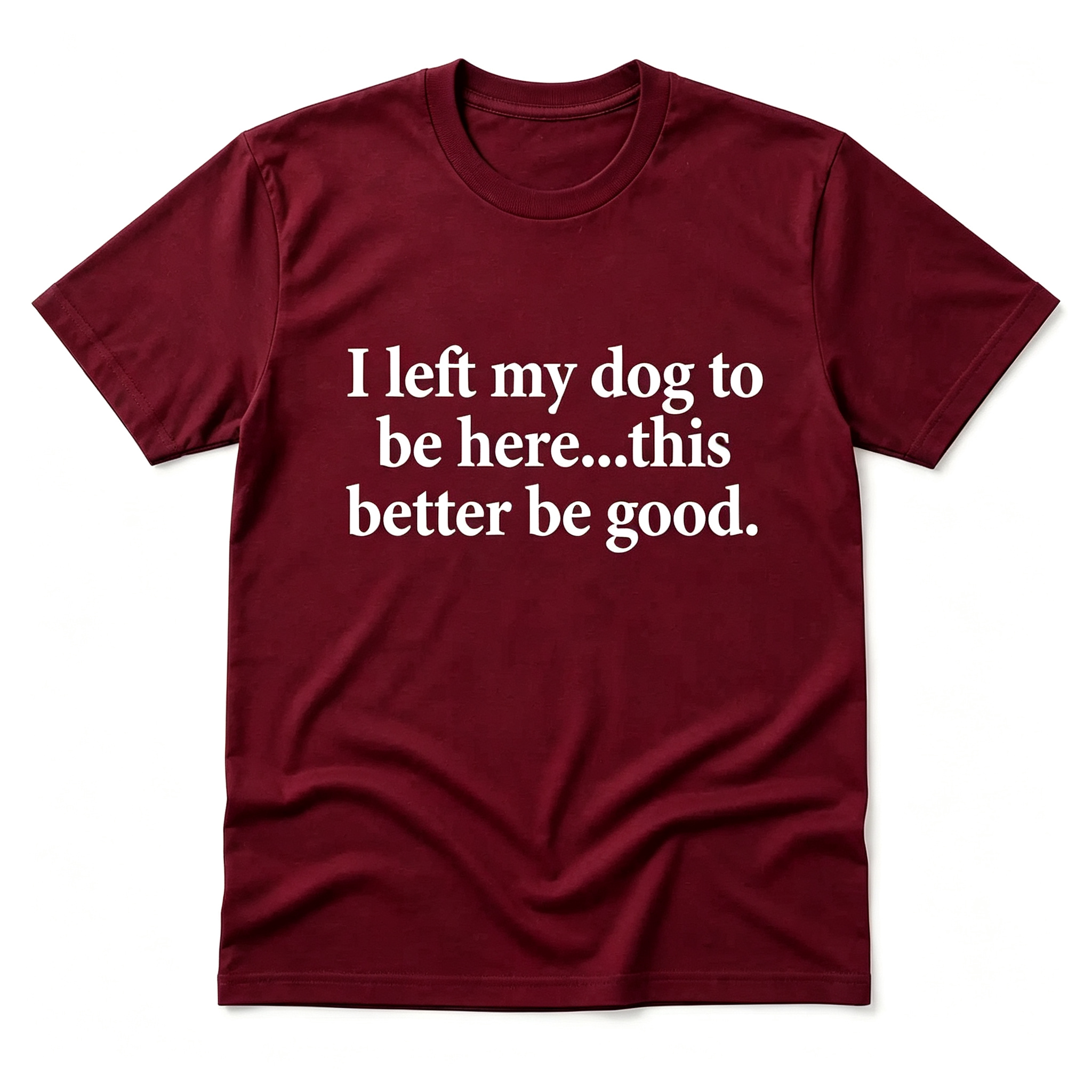 "I Left My Dog To Be Here...This Better Be Good" T-Shirt