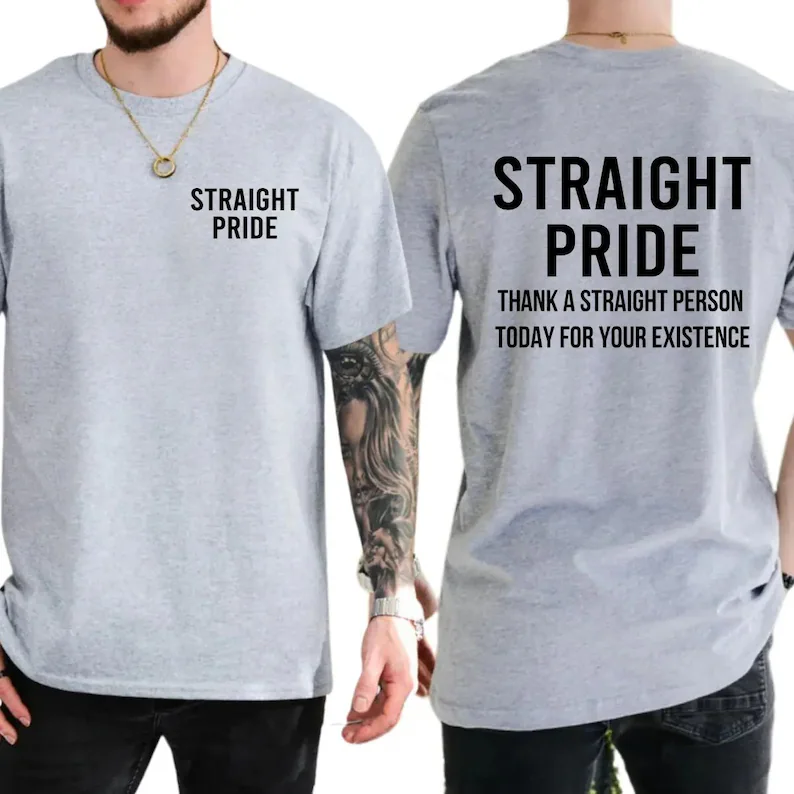 👕😄 Straight Pride Graphic Tee – Funny Unisex Cotton T-Shirt