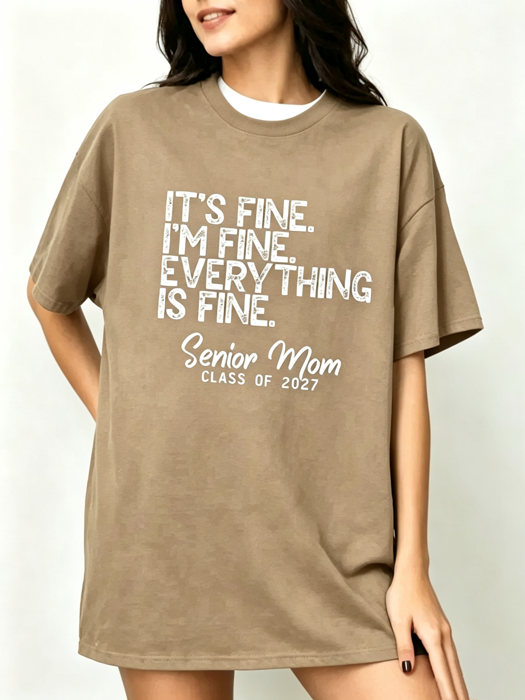 Senior Mom Class of 2027 Proud Parent Graduation T-Shirt