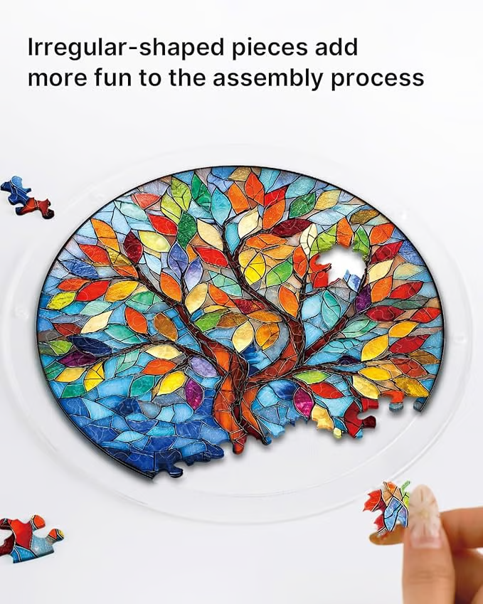 🏆Last Day Promotion 49% OFF☀️🧩Acrylic Jigsaw Puzzle Suncatcher 80 Pieces