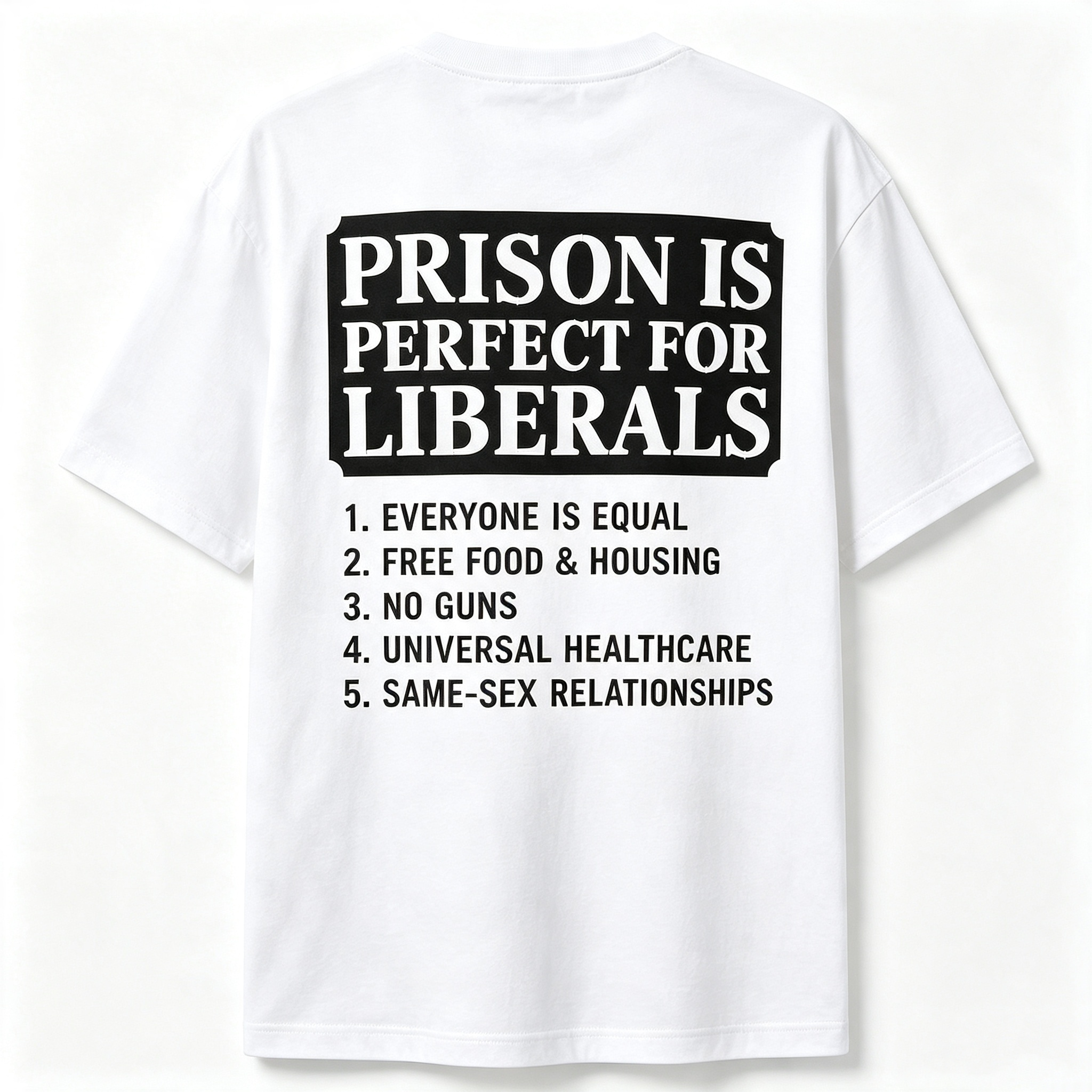 Prison Is Perfect for Liberals Edgy Anti Liberal Meme T-Shirt