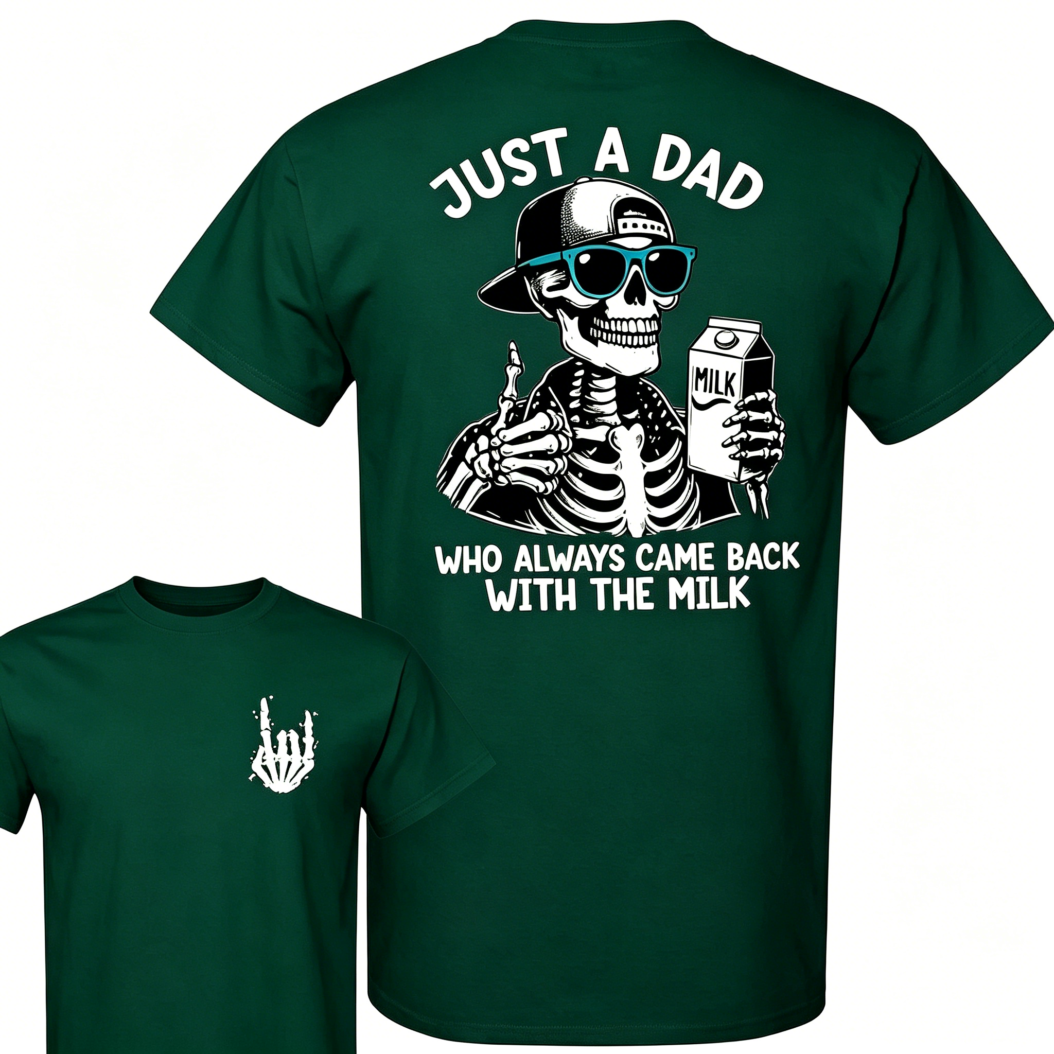 "Just A Dad Who Always Came Back With The Milk" T-Shirt