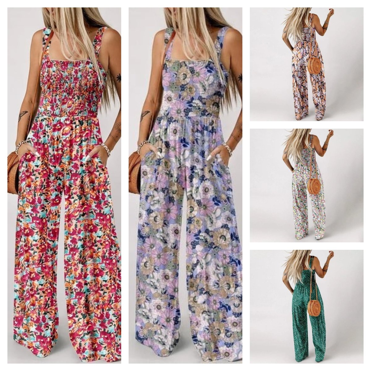🔥Last Day 49% OFF -✨ 2025 NEW Women’s Casual Print Sleeveless Overalls Jumpsuits💕