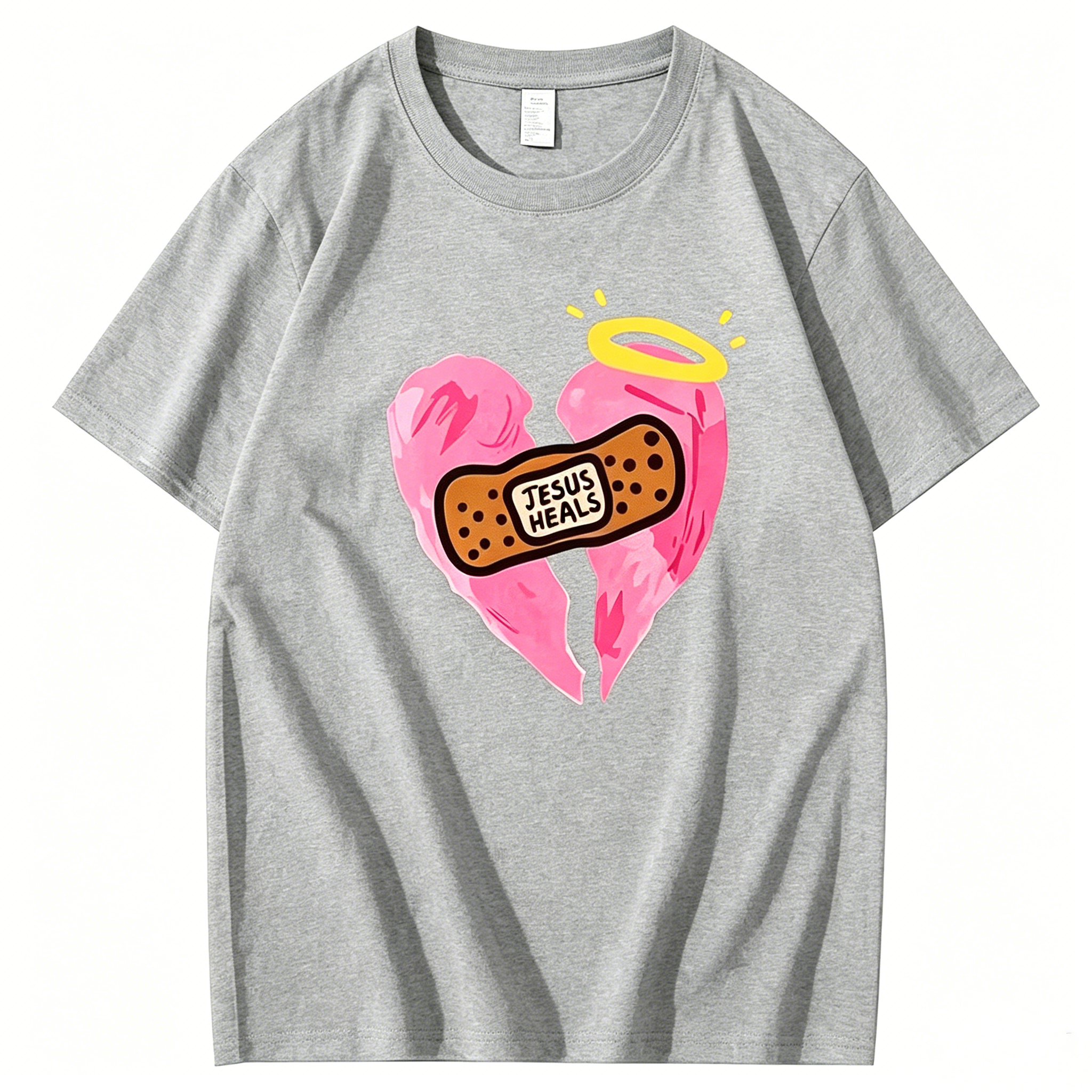 "Jesus Heals Christian Cotton Summer" T-Shirt
