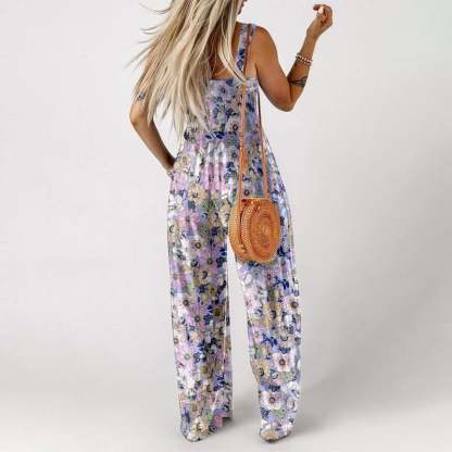 🔥Last Day 49% OFF -✨ 2025 NEW Women’s Casual Print Sleeveless Overalls Jumpsuits💕